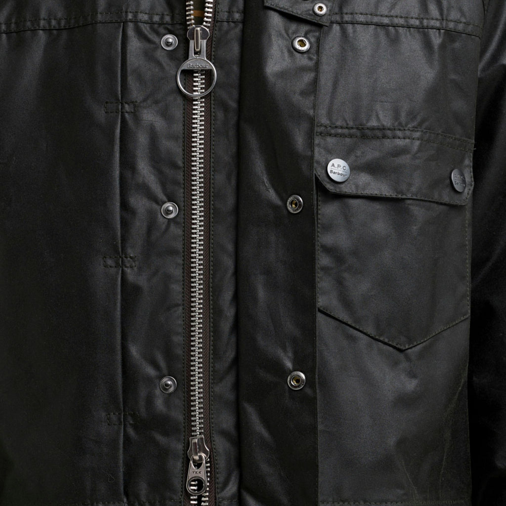 Barbour x APC Beaufort Wax Jacket - Dark Sage
