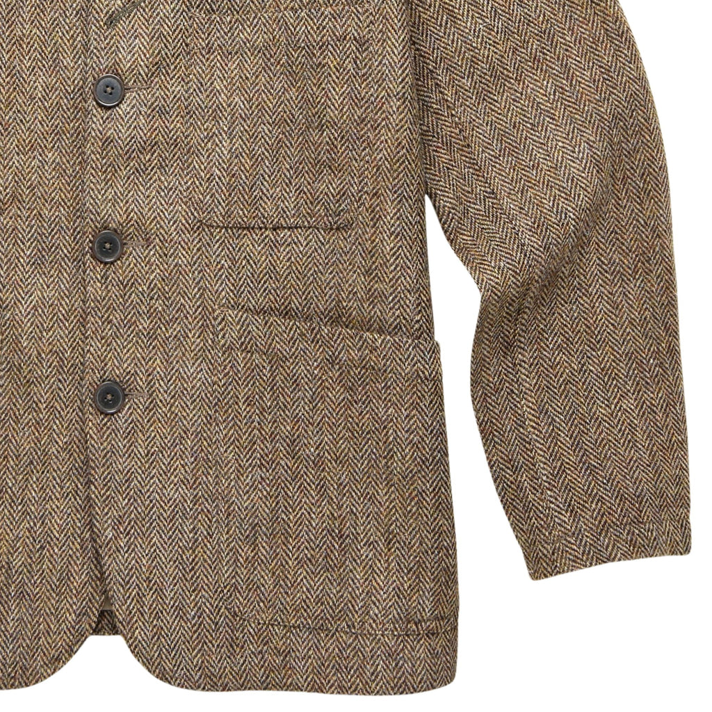 Universal Works Harris Tweed OG Bakers Jacket - Sand/Brown