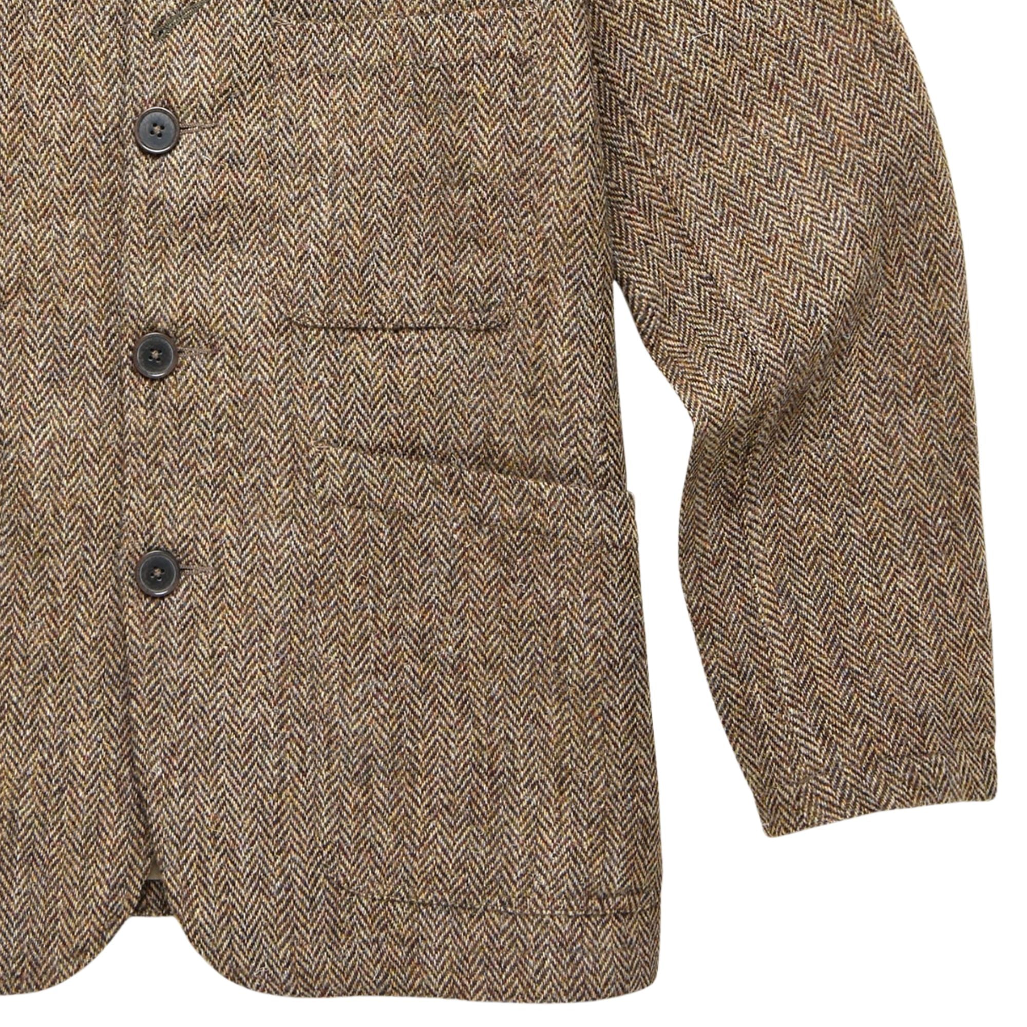 Universal Works Harris Tweed OG Bakers Jacket - Sand/Brown
