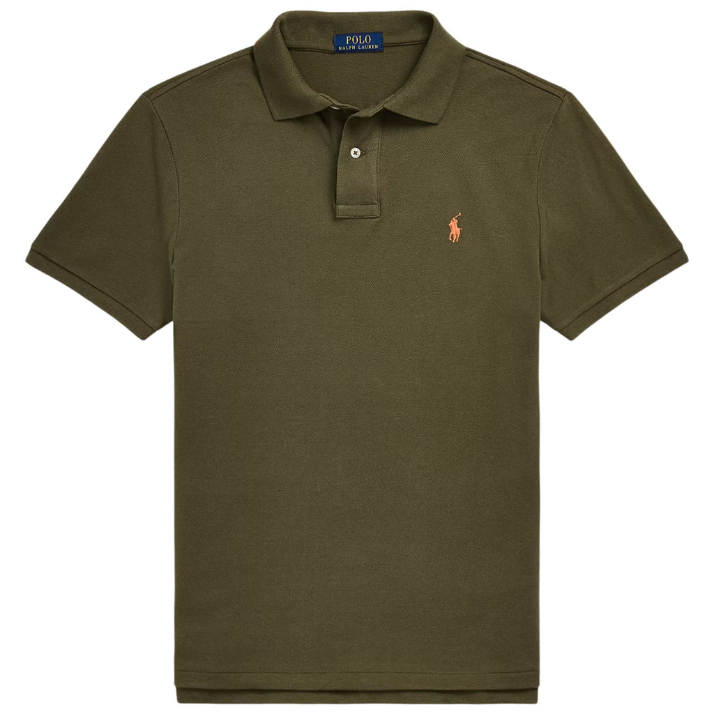 Polo Ralph Lauren The Iconic Custom Slim Fit Mesh Polo - Canopy Olive