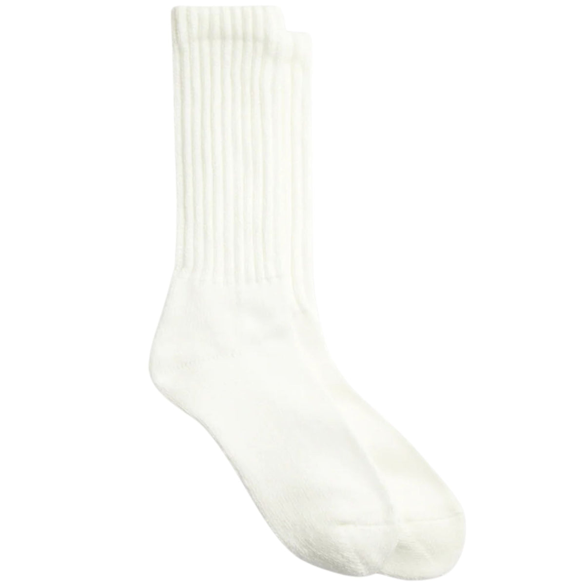 RoToTo Socks Loose Pile Crew Socks - White