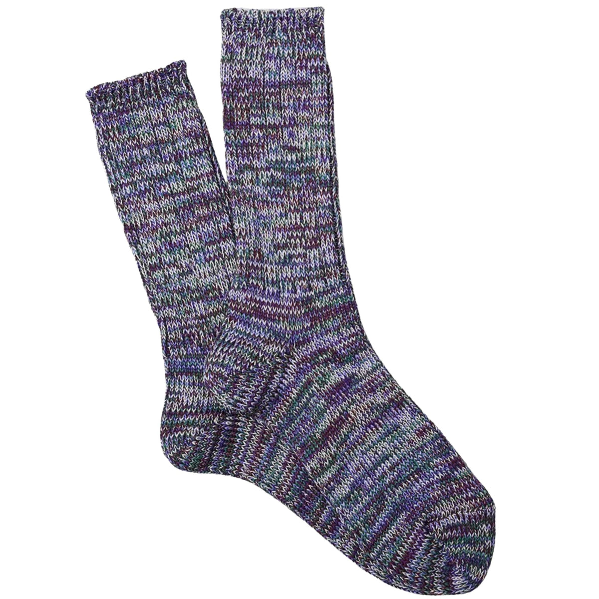 Anonymous Ism 5 Colour Mix Crew Sock - Purple