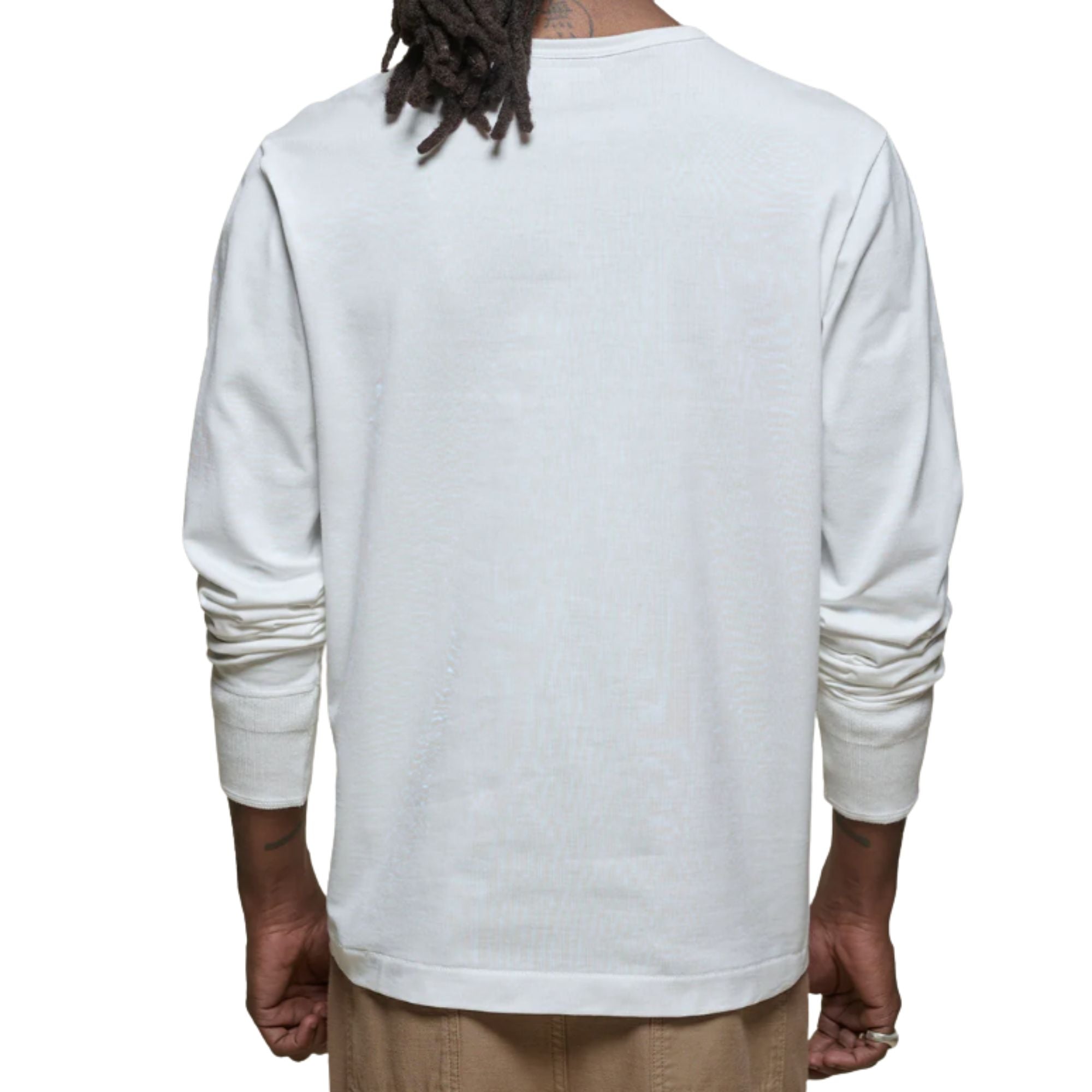 2M06 Vintage Machine Refined Classic Fit Long Sleeve Henley - White