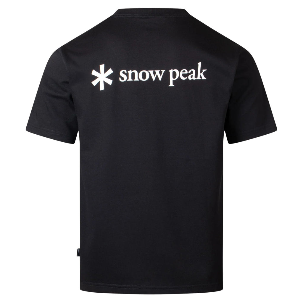 Snow Peak Back Printed Logo T-Shirt - Black