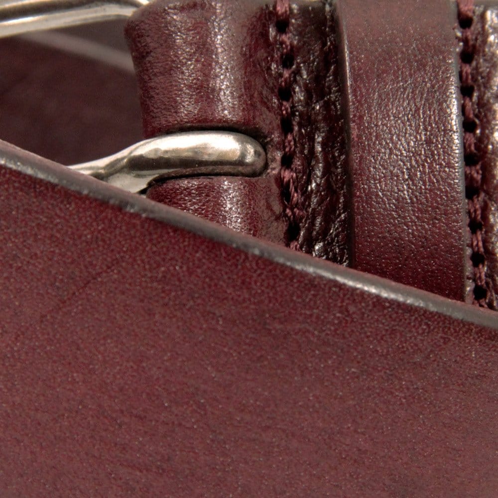 Anderson's Belts Textured Leather Belt - Aubergine