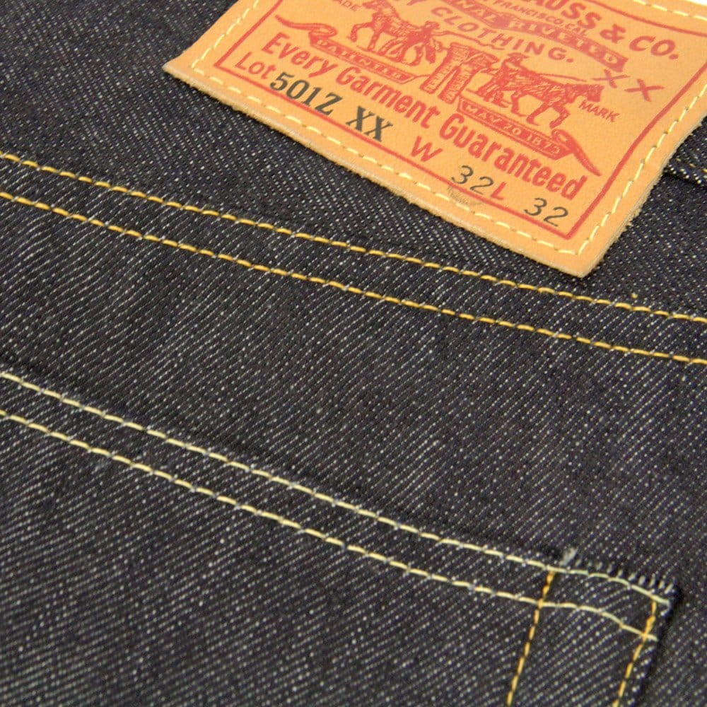 Levis Vintage 1954 Jeans Rigid Shrink to Fit 501 ZXX  Unwashed 5015400680
