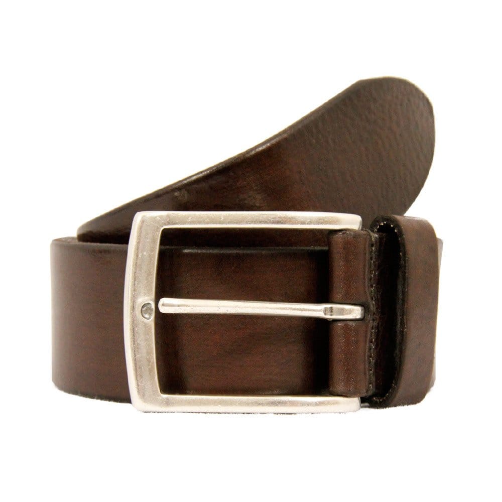 Anderson's Belts Bull Grained Calf Leather Belt - Dark Brown