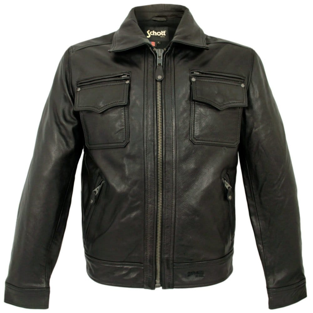 Schott NYC LC8102 Police Black Leather jacket