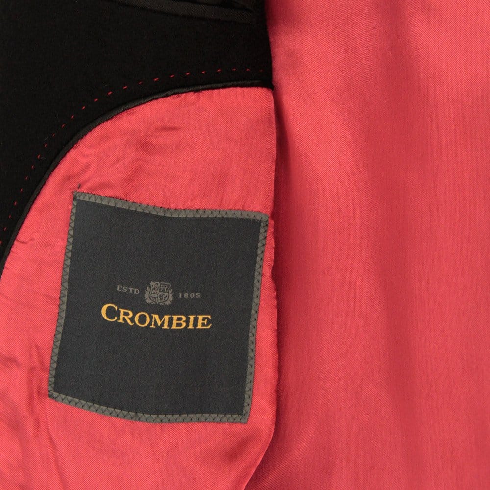Crombie Black Retro Wool Coat 3254B