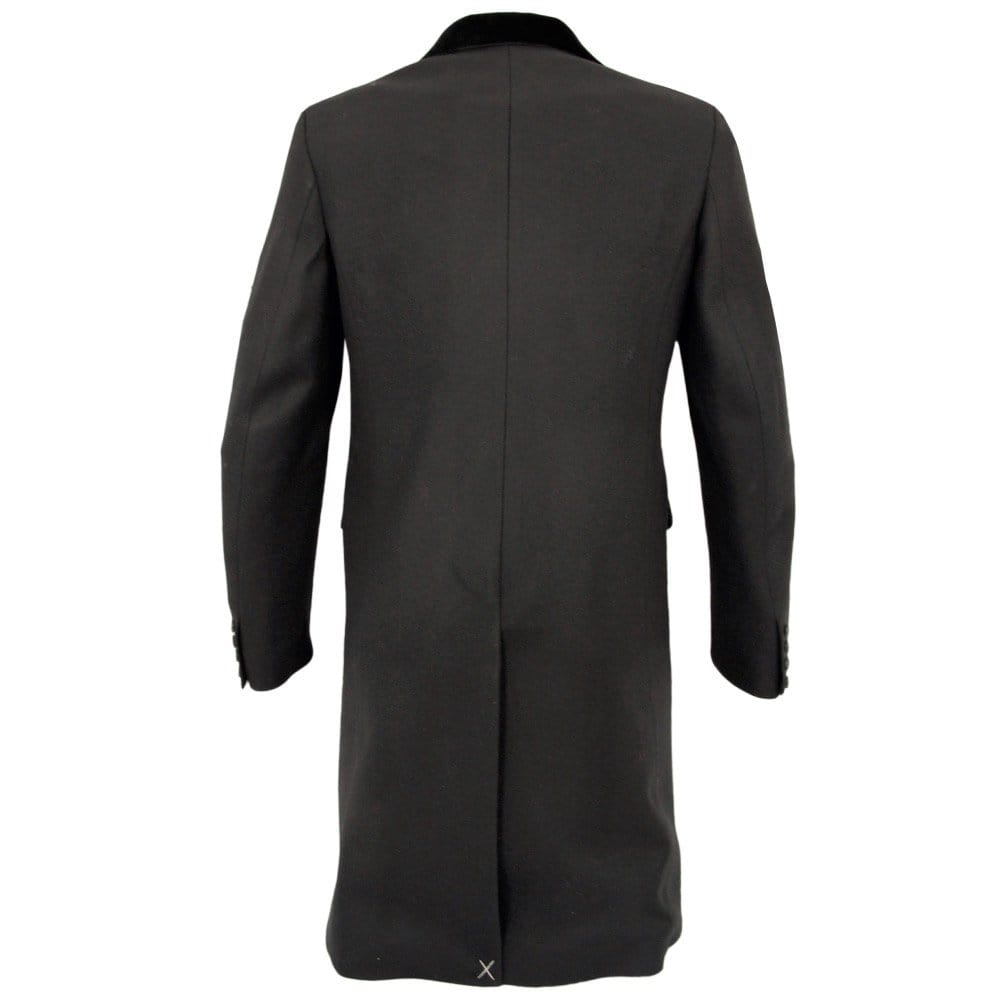 Crombie Black Retro Wool Coat 3254B