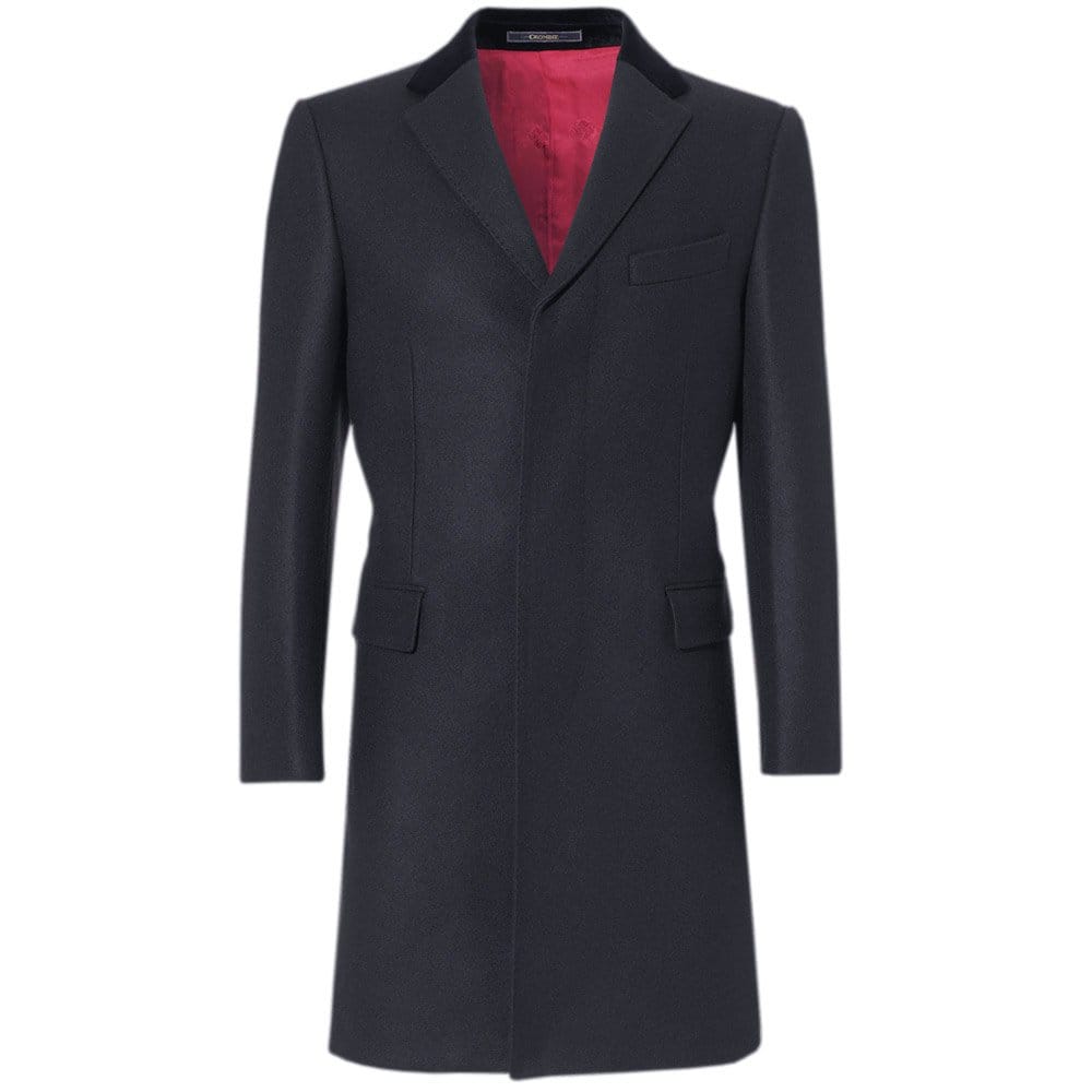 Crombie Navy Retro Wool Coat 3251B – Stuarts London