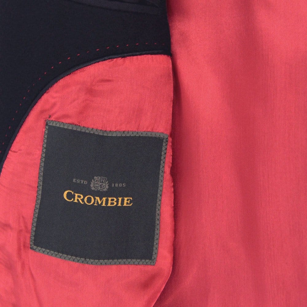 Crombie Navy Retro Wool Coat 3251B