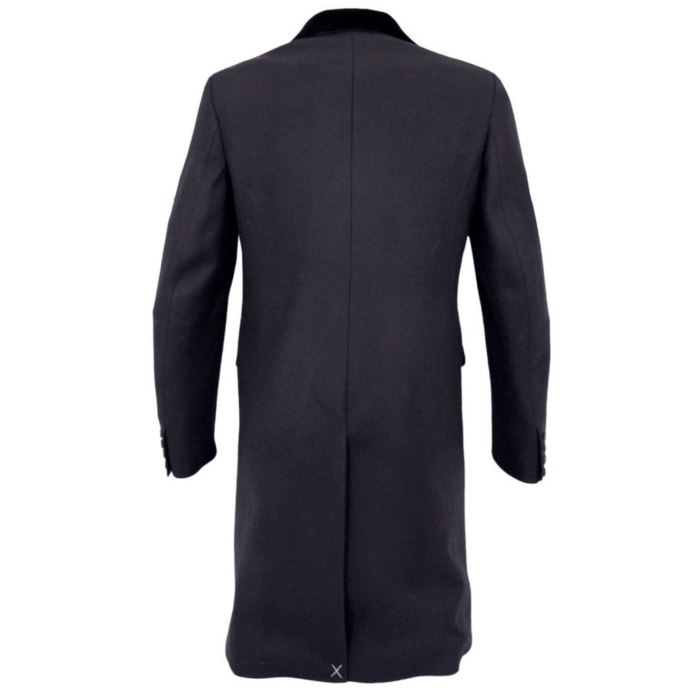 Crombie Navy Retro Wool Coat 3251B