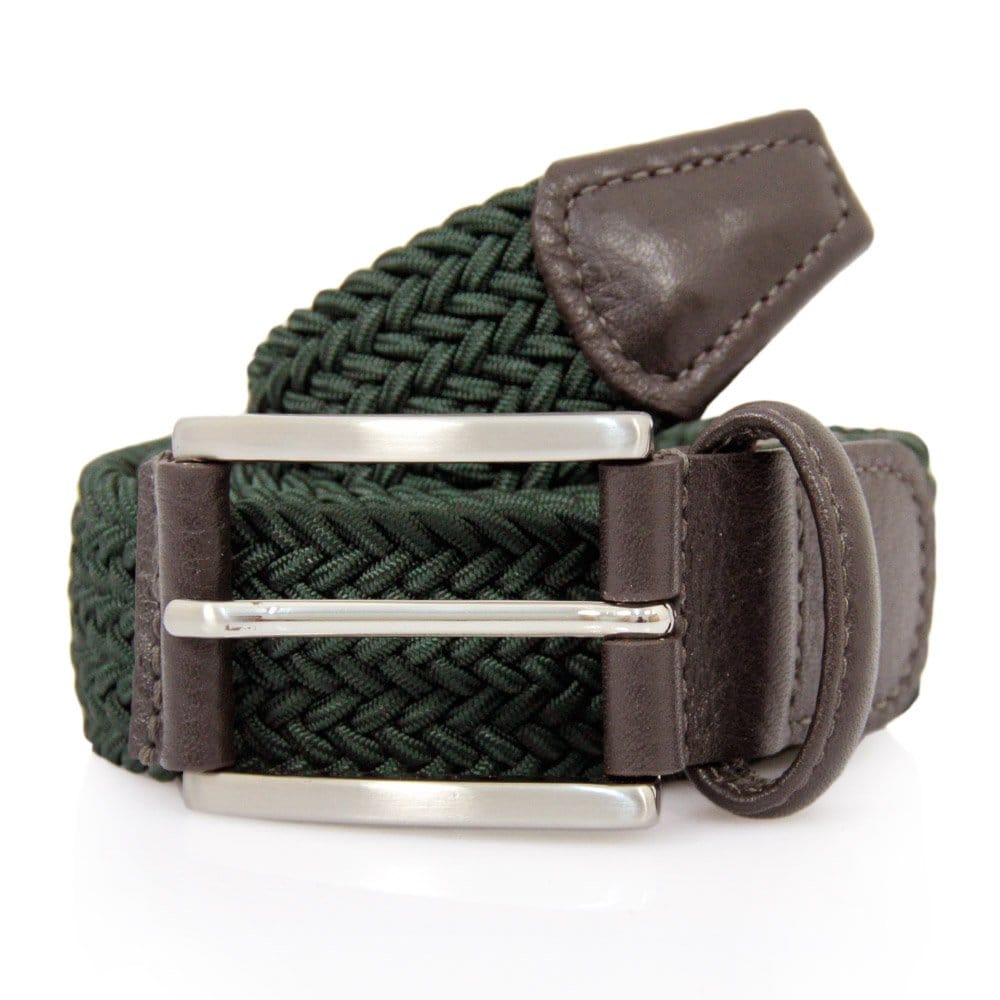 Anderson's Belts Elastic Woven Belt - Green