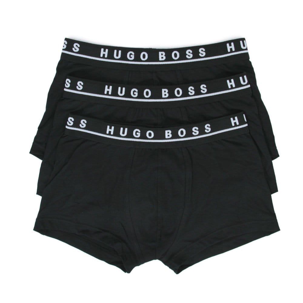 Boss Hugo Boss 3 Pack Cotton Stretch Black Boxer Shorts 50236746 001