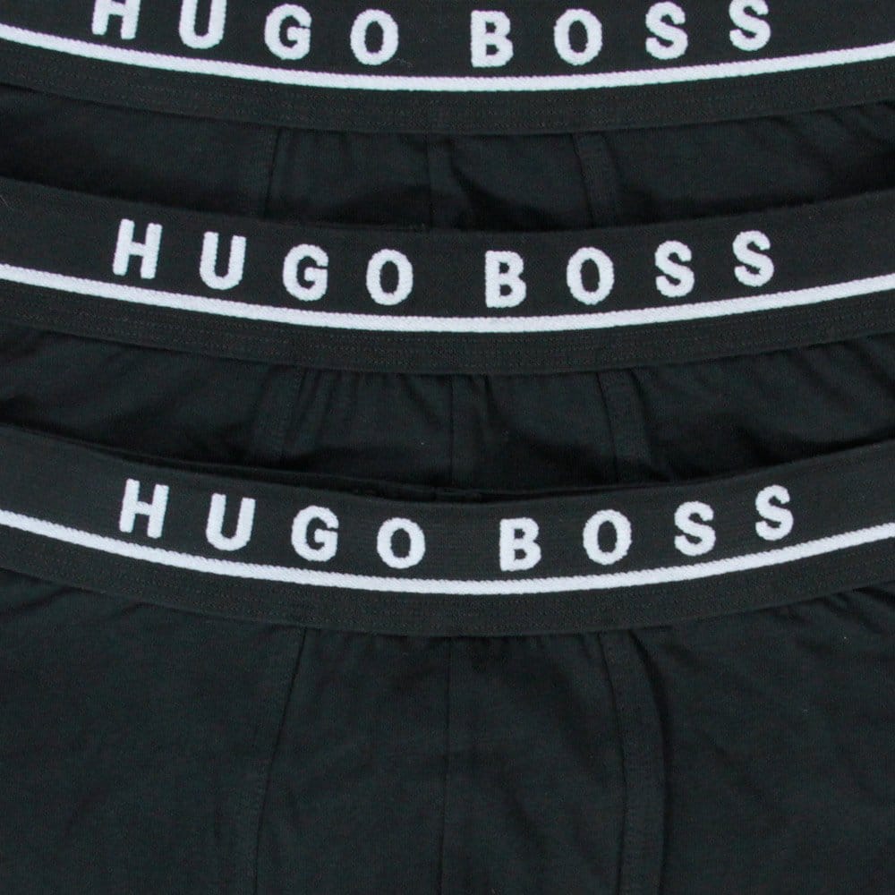 Boss Hugo Boss 3 Pack Cotton Stretch Black Boxer Shorts 50236746 001