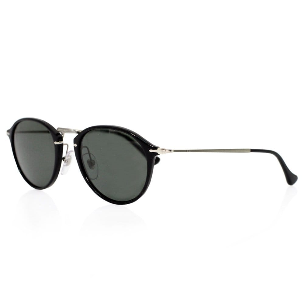 Persol Reflex Polarized Sunglasses- Black & Bottle Green