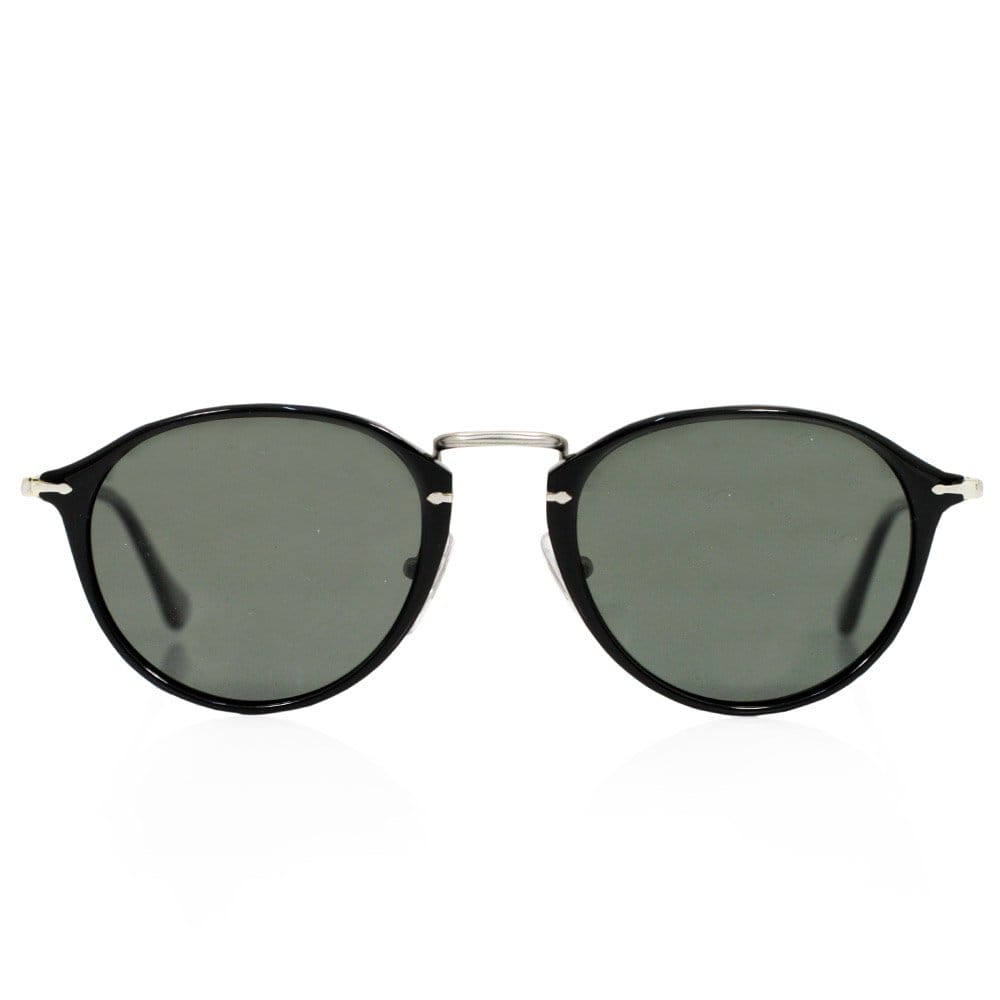 Persol Reflex Polarized Sunglasses- Black & Bottle Green