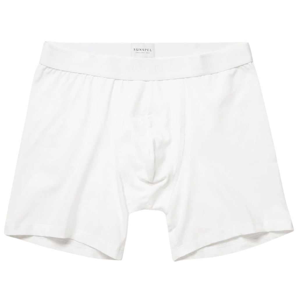 Sunspel Stretch Cotton Boxer Briefs - White
