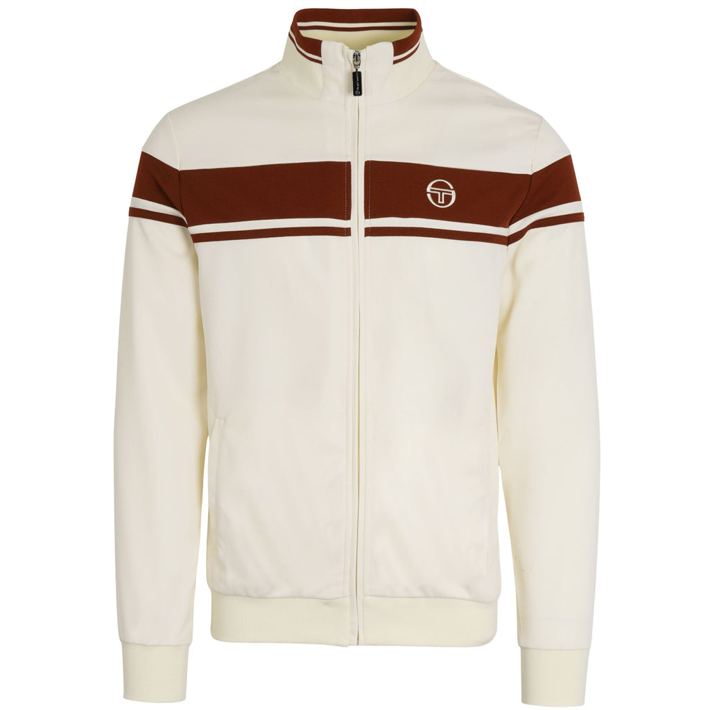 Sergio Tacchini x Stuarts x Stuarts Damarindo Track Top - Buttercream/Merlot