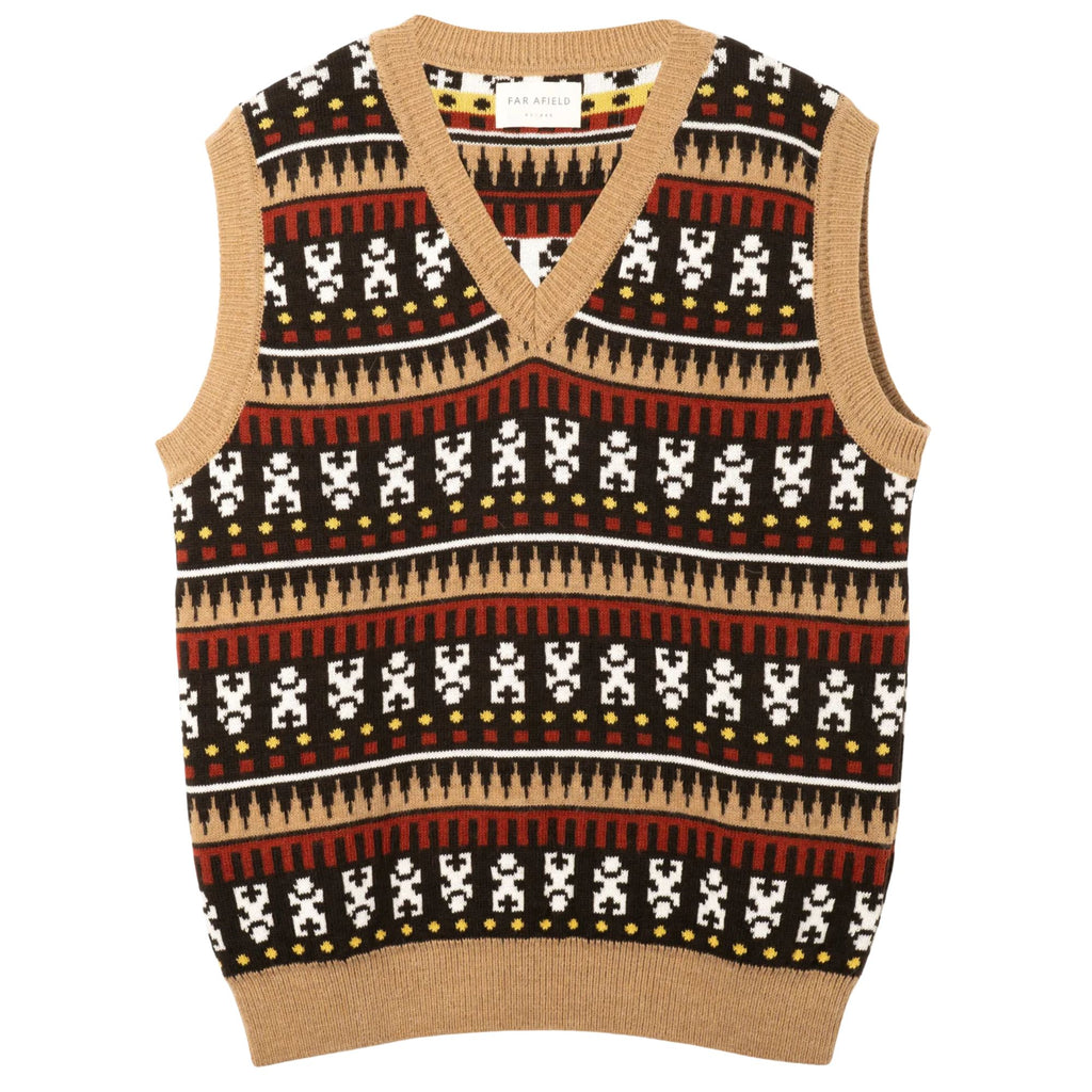 Far Afield Lok Kala Pinto Vest - Camel
