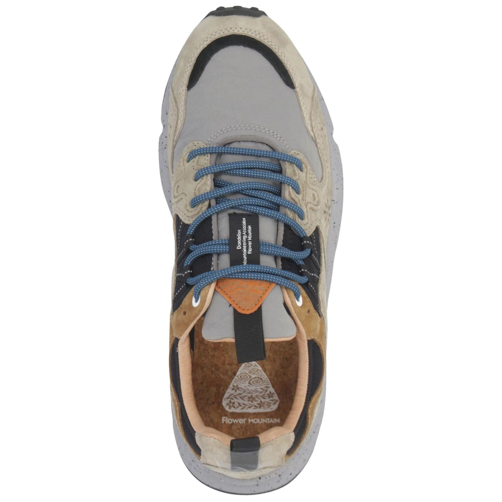 Flower Mountain Yamano 3 Man Trainers - Dark Beige/Grey/Black