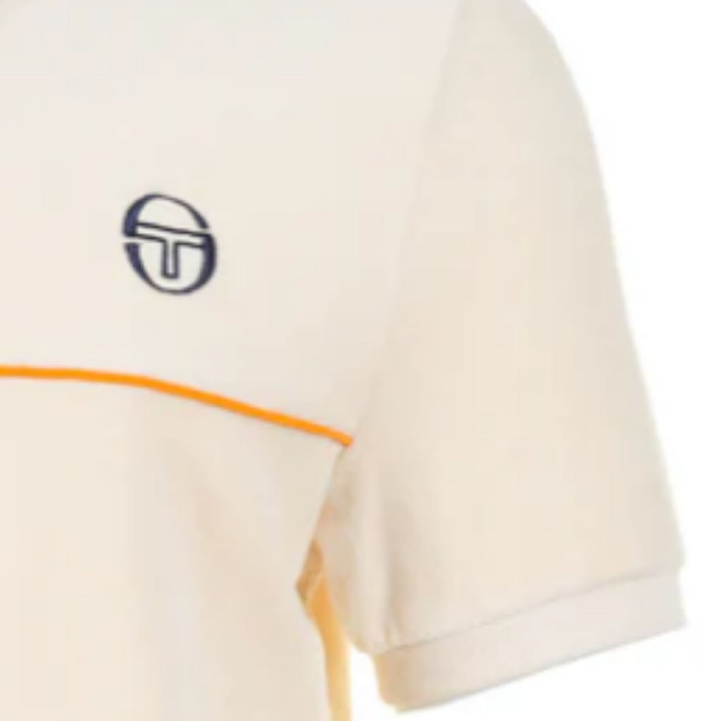 Sergio Tacchini Cardona Velour Zip Polo Shirt - Sandshell