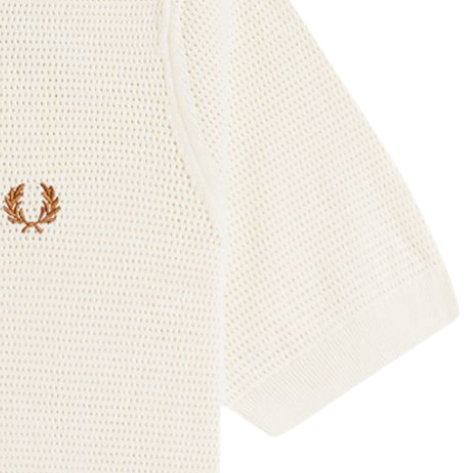 Fred Perry Pointelle Knitted Shirt - Ecru