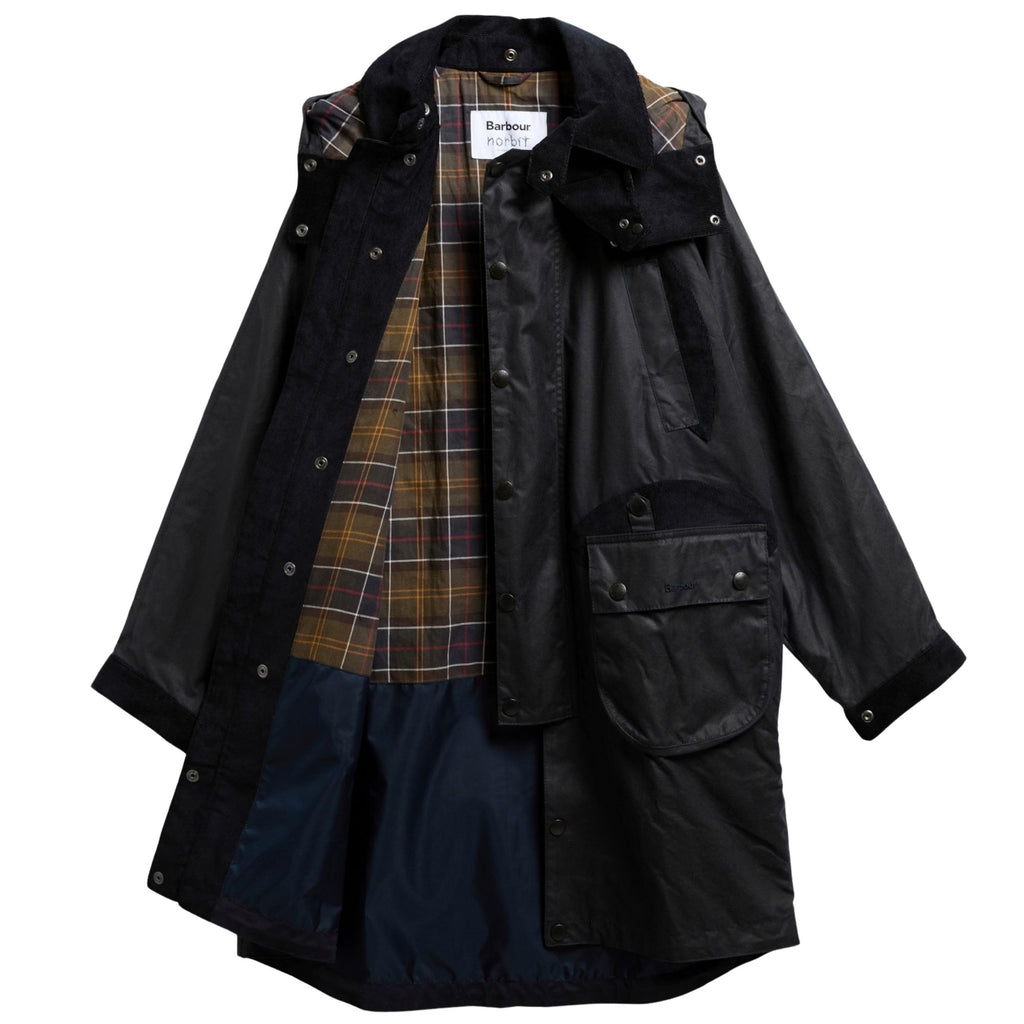 Barbour x Norbit Long Wax Jacket - Navy