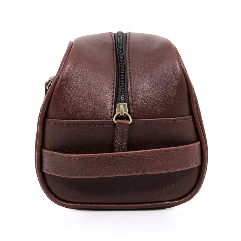 Barbour Leather Washbag - Brown