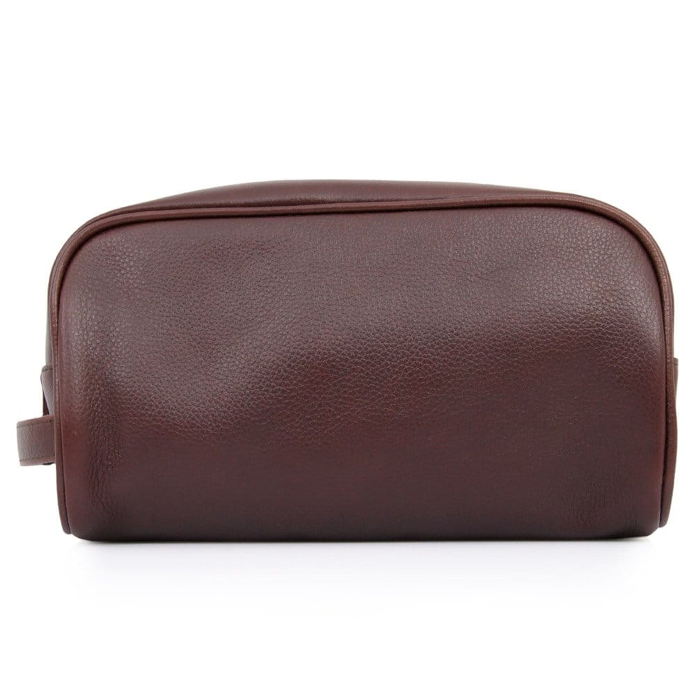 Barbour Leather Washbag - Brown