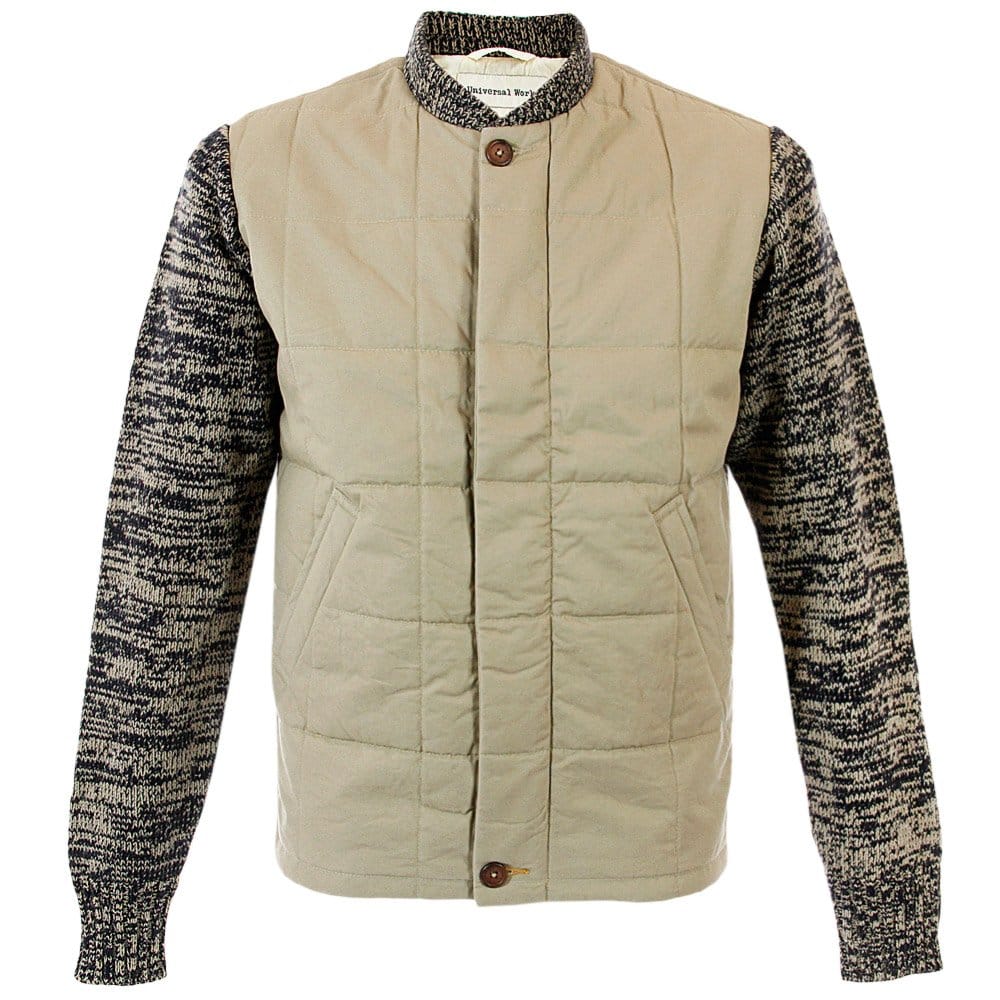 Universal Works Quilted Sport Chief Winter Twill Khaki Jacket 11065