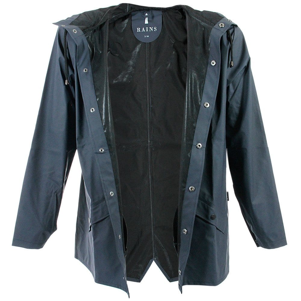 Rains Blue Hooded Jacket 1201