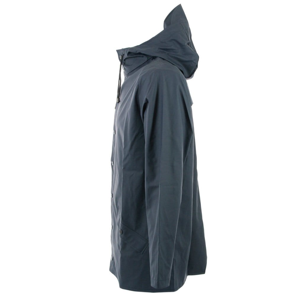 Rains Blue Hooded Jacket 1201