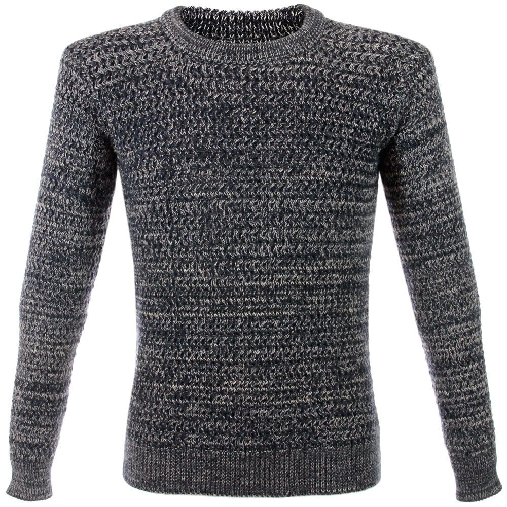 Crombie Navy Wool Jumper 60097KNNM