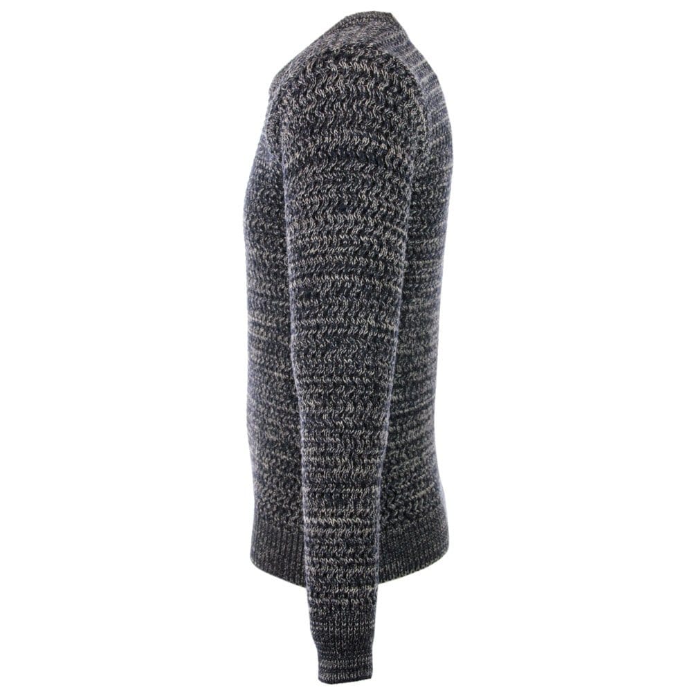 Crombie Navy Wool Jumper 60097KNNM