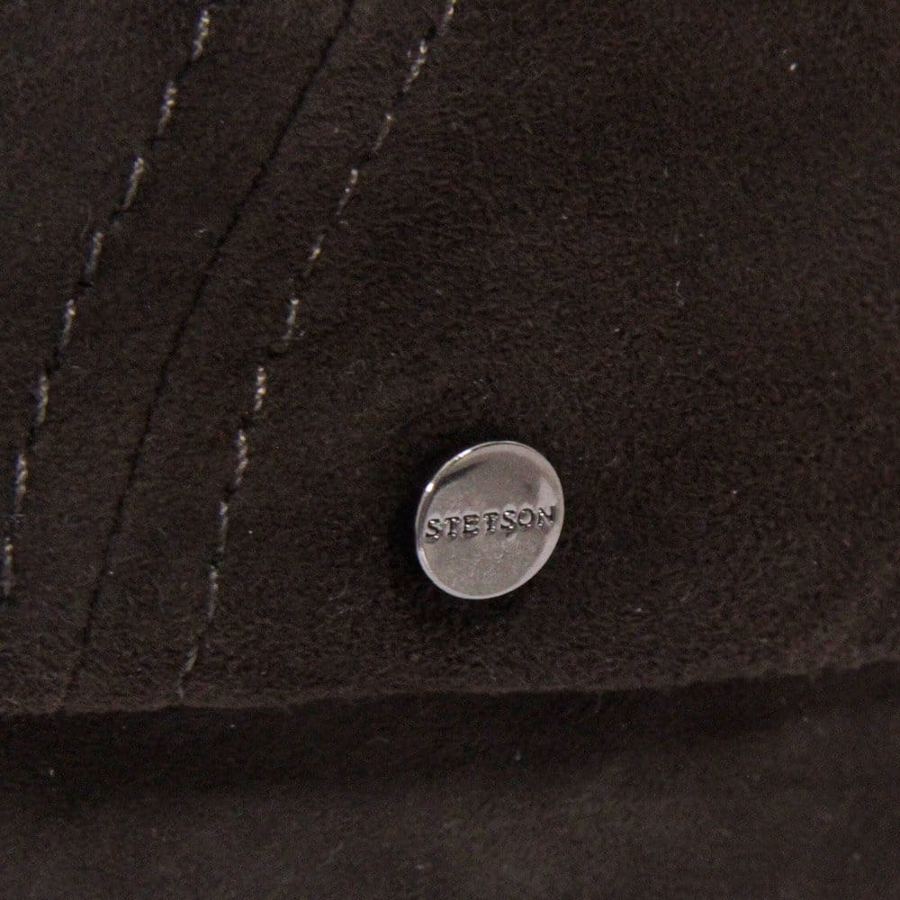 Stetson Hats Brooklin Goat Suede Newsboy Cap- Brown