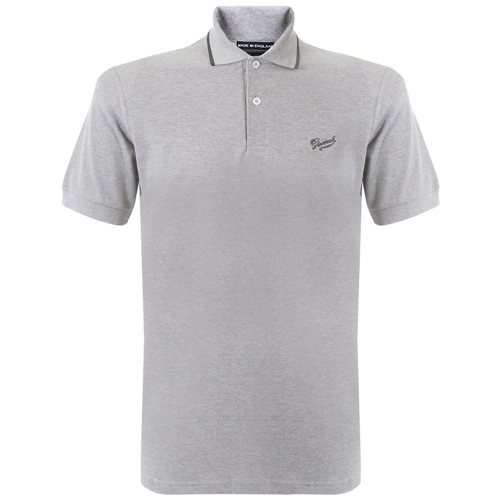 Gloverall Grey Pique Polo Shirt 3628PC