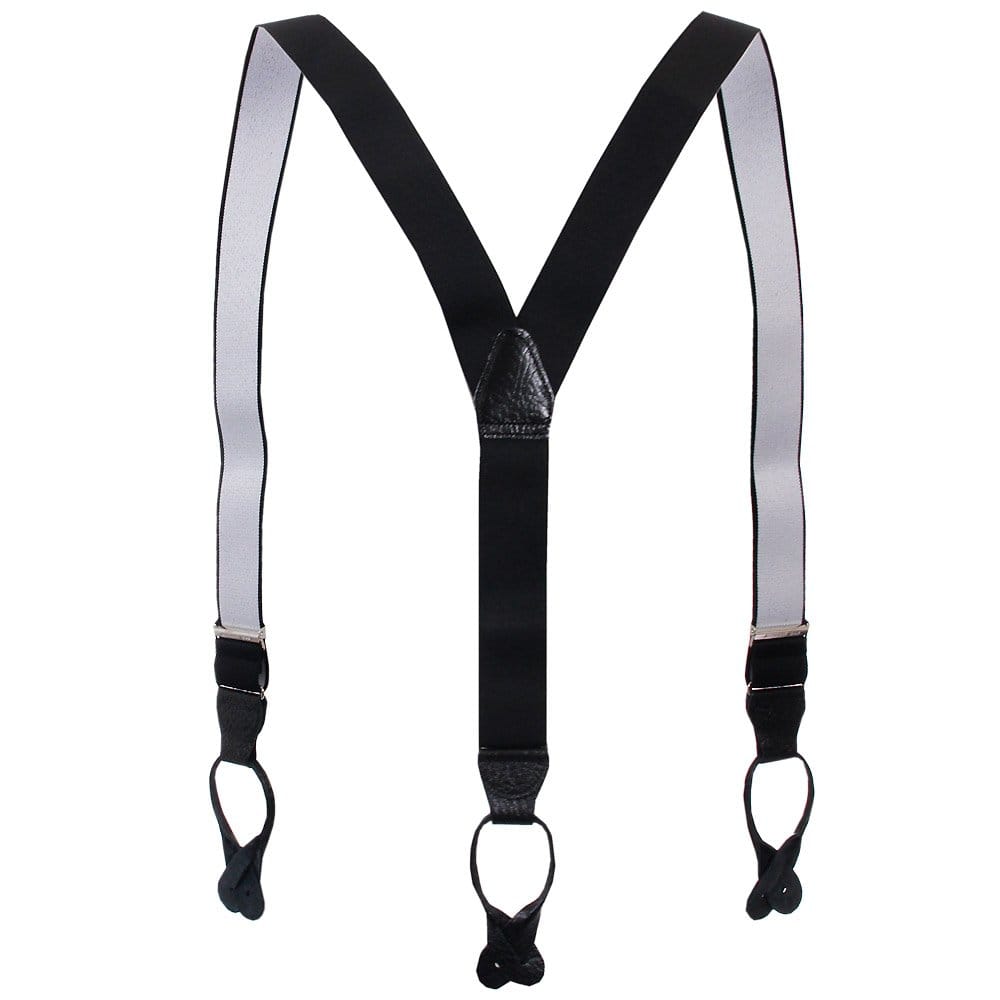 MIE Braces Made In England Black Button Braces 51796