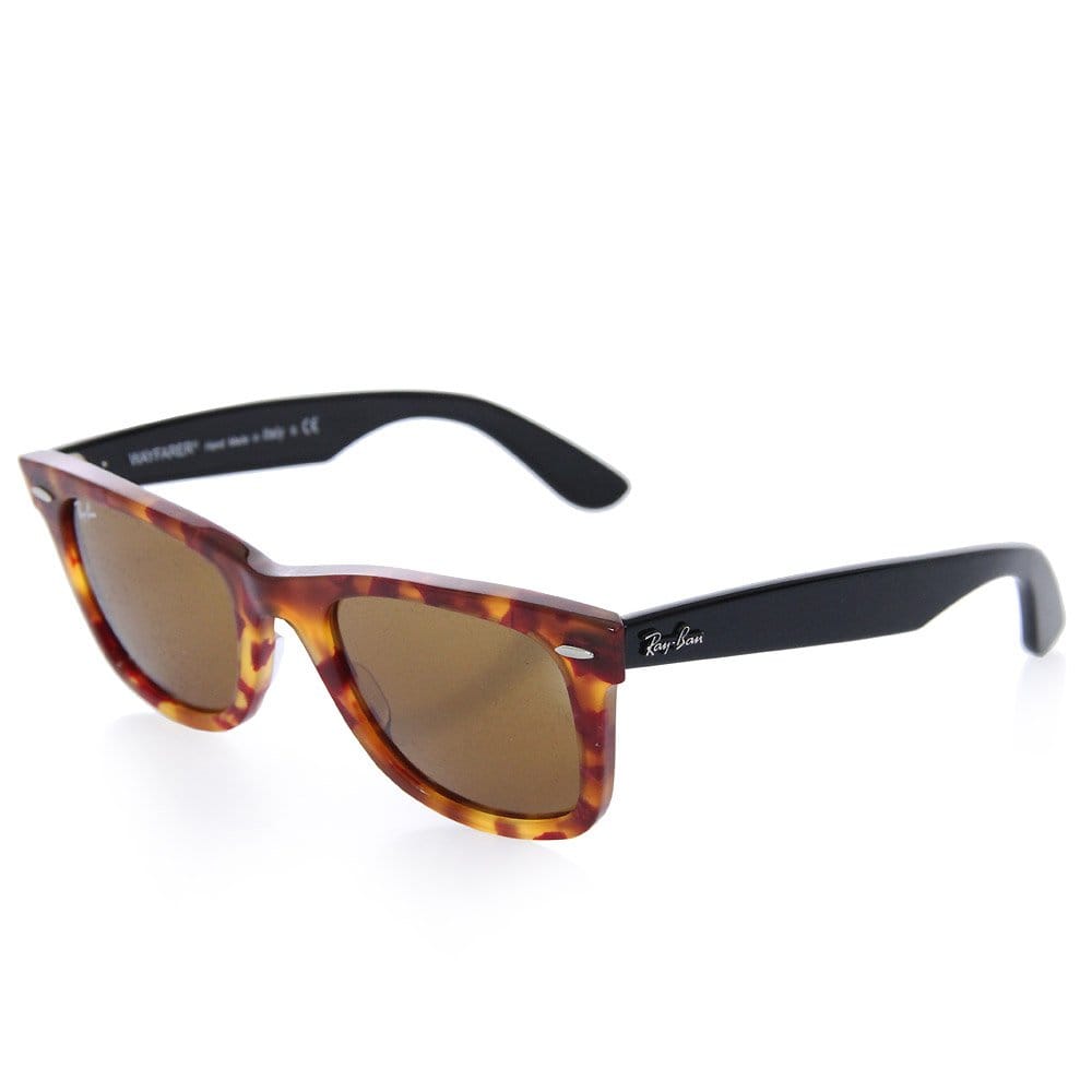 Ray Ban Tortoise Original Wayfarer Fleck Sunglasses - Classic Brown Lenses