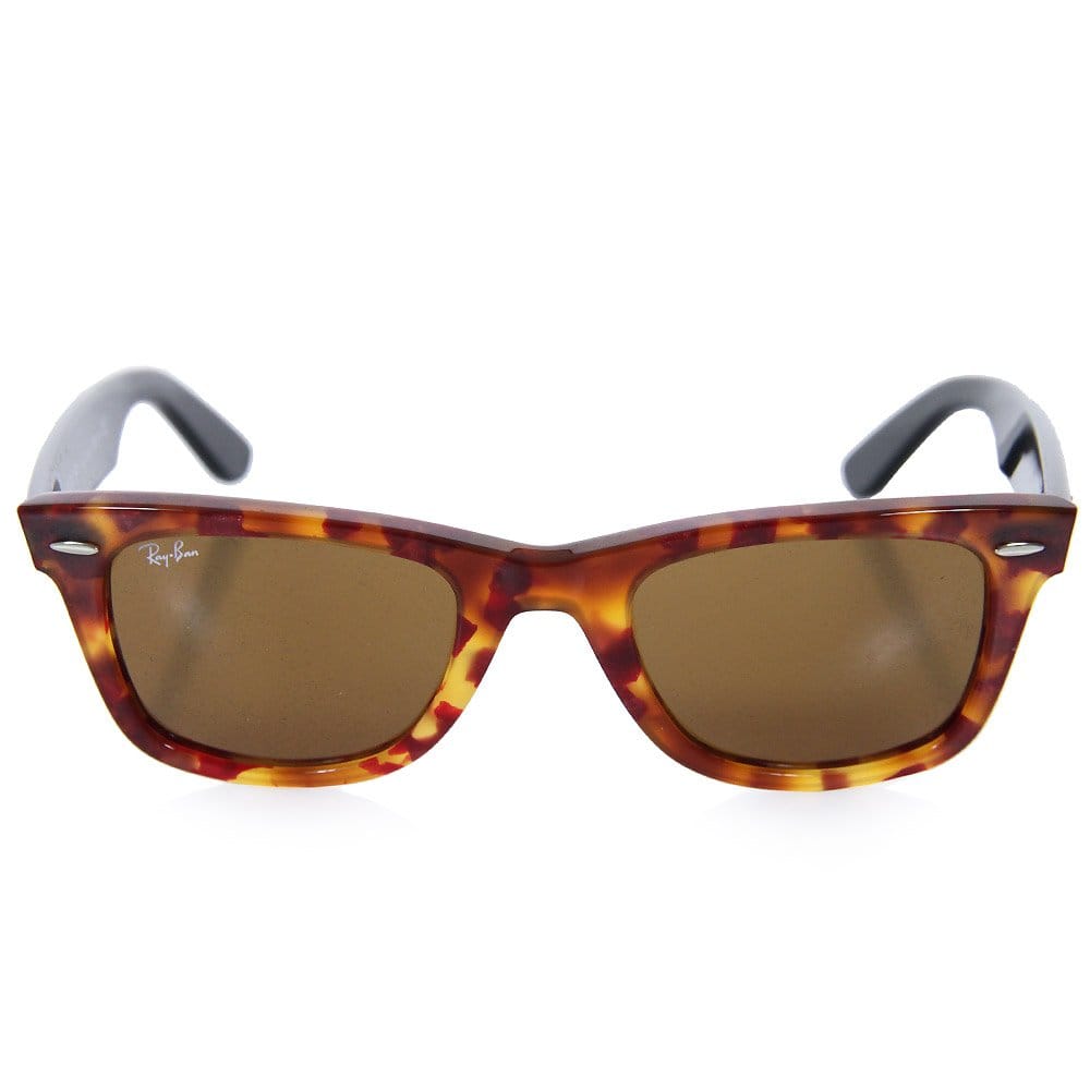 Ray Ban Tortoise Original Wayfarer Fleck Sunglasses - Classic Brown Lenses