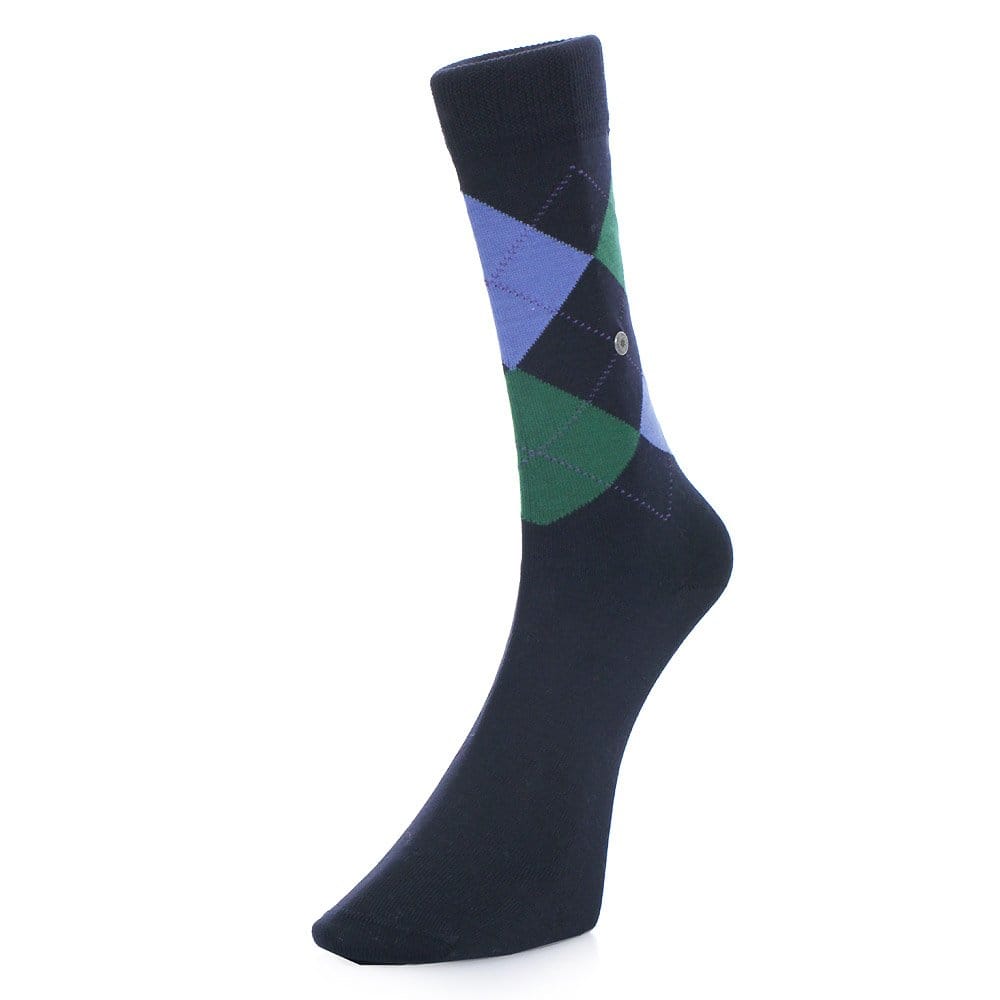 Burlington Socks Burlington Manchester Navy Argyle Socks 20182-6145
