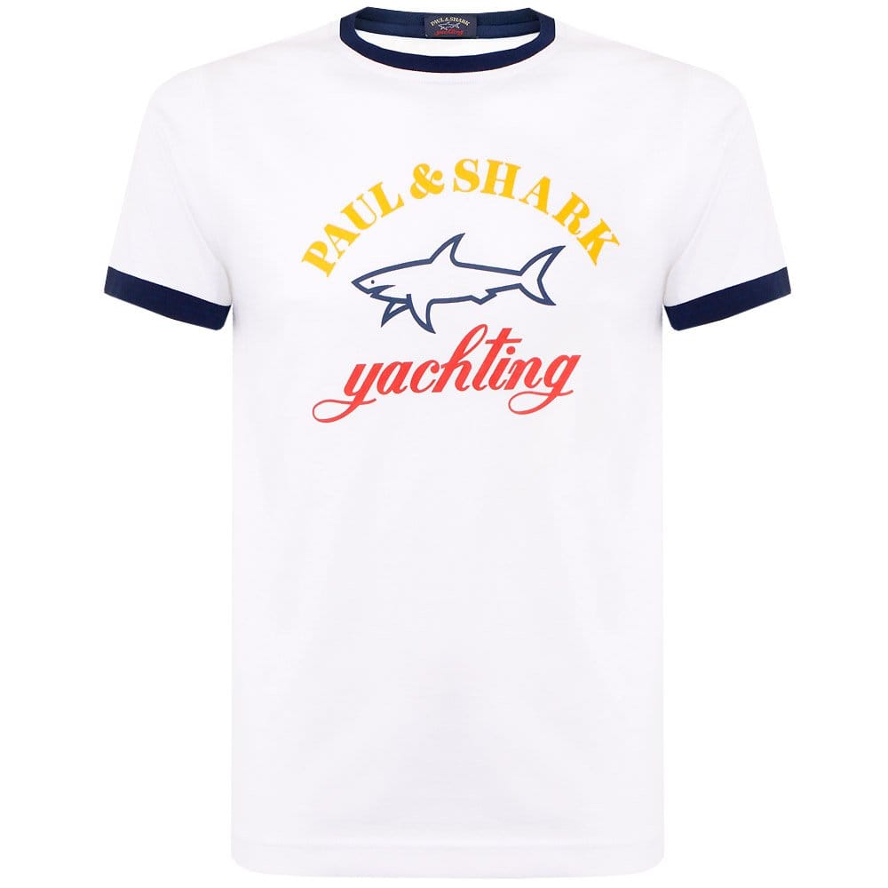 Paul and Shark Logo T-Shirt - White