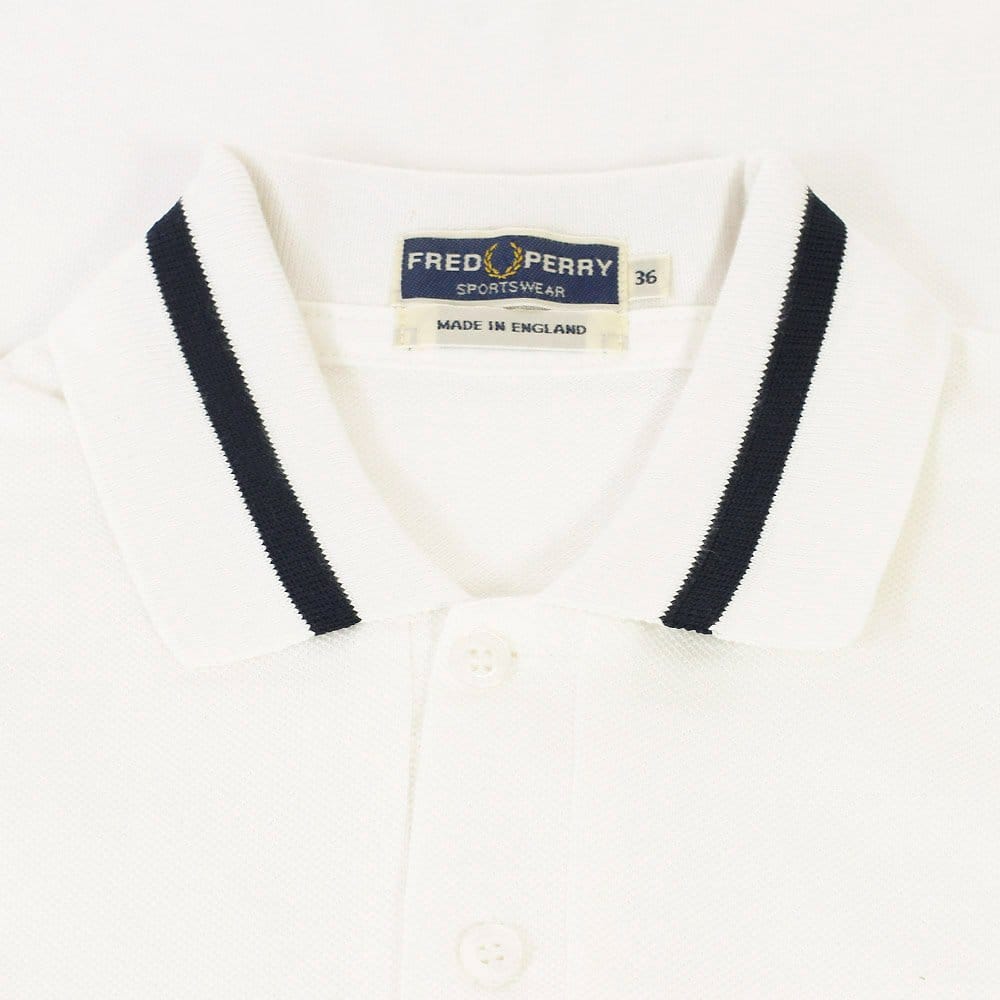 Fred Perry Reissues Fred Perry The Single Tipped Snow White Polo Shirt M2 129