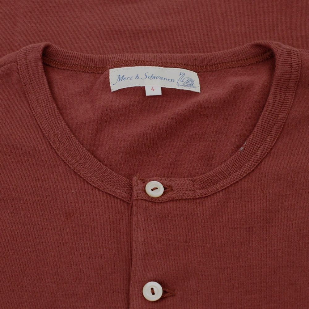 Merz B. Schwanen Button Facing Dark Red Shirt 207