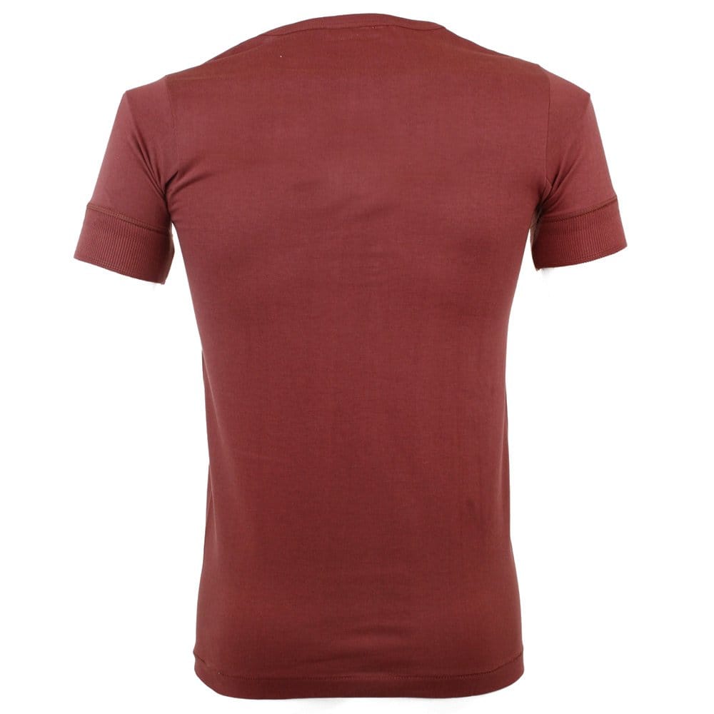 Merz B. Schwanen Button Facing Dark Red Shirt 207