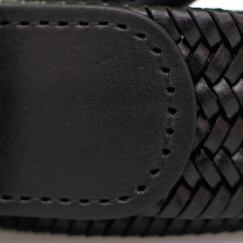 Anderson's Belts Stretch Woven Leather Belt - Black