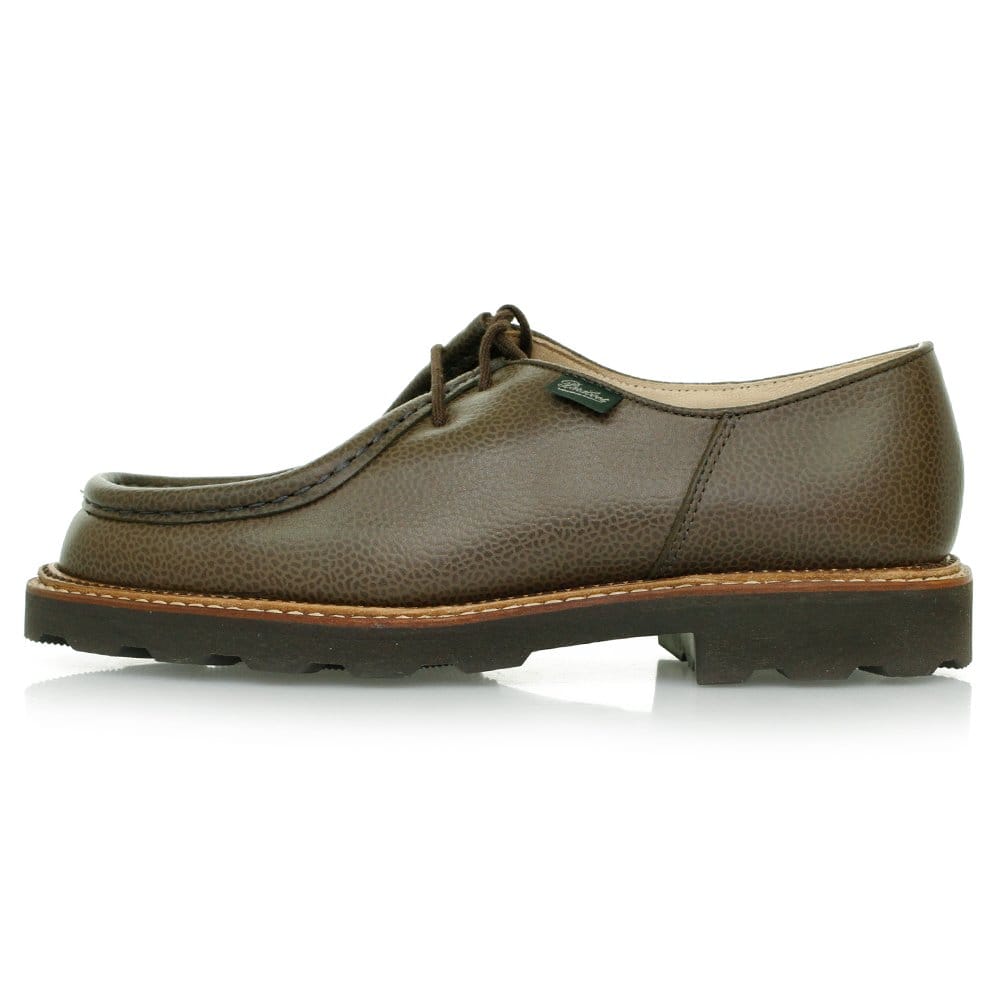 Paraboot Michael Marche Khaki Grain Scotch Leather Shoes 157731