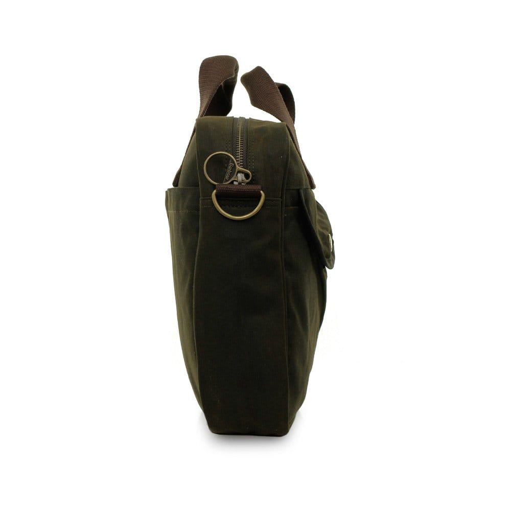 Barbour Wax Longthorpe Laptop Olive Briefcase UBA0360OL71