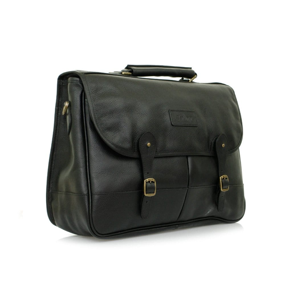 Barbour Leather Black Briefcase UBA0011BK11